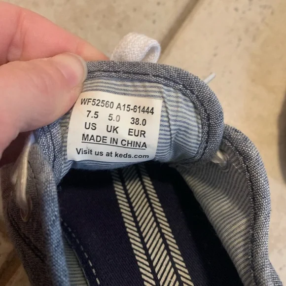 Keds Women's Gray Canvas Sneakers - Picture 8 of 9